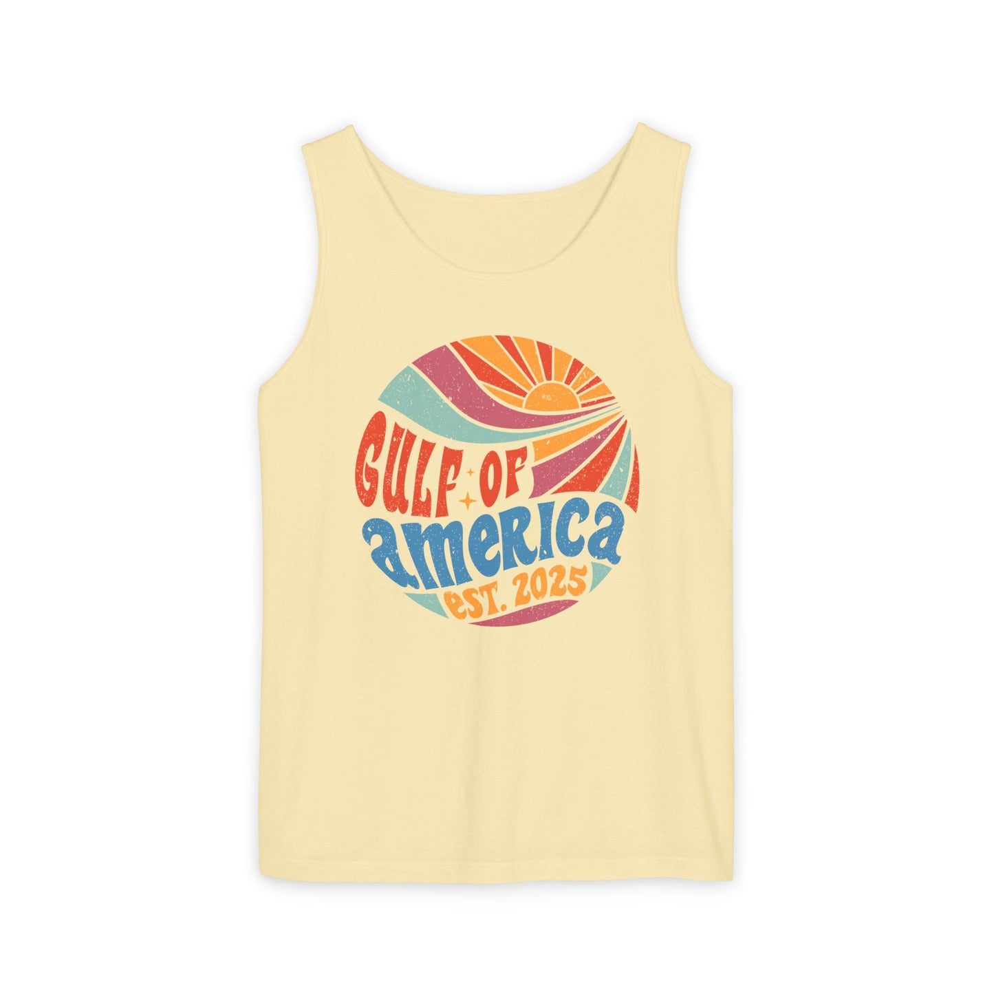 Gulf of America Tank Top | Garment-Dyed Tee for Summer Beach Adventures