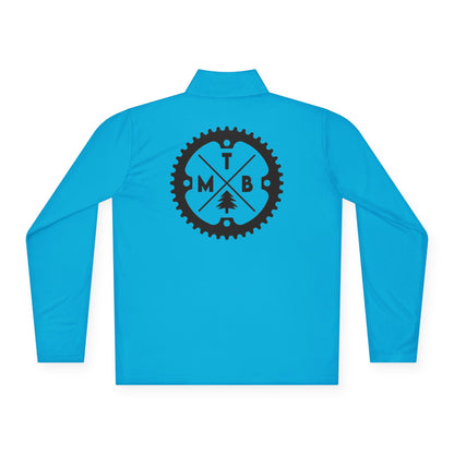 Mountain Biking Unisex Quarter-Zip Pullover - MTB Adventure Gear with Unique Graphic Design, Trails, Streets, Cycling, Biking