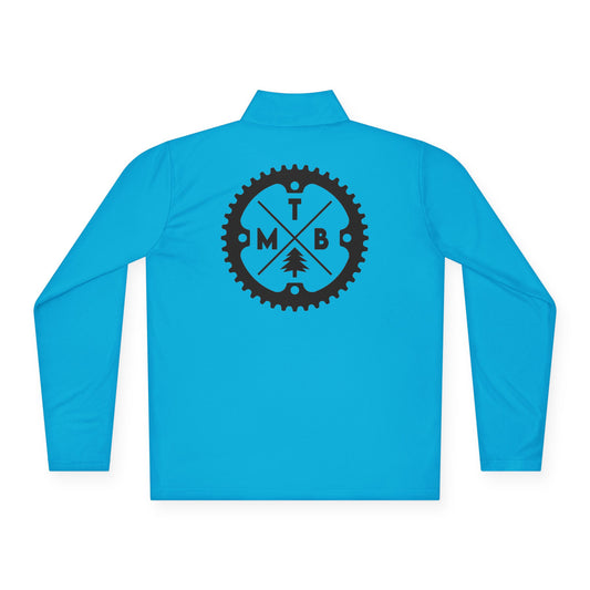 Mountain Biking Unisex Quarter-Zip Pullover - MTB Adventure Gear with Unique Graphic Design, Trails, Streets, Cycling, Biking