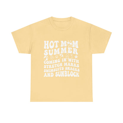 Hot Momma Casual Tee, Fun Graphic Shirt, Perfect Gift for Friends, Family Gatherings, Everyday Wear, Summer Vibes