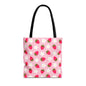 Adorable Strawberry Floral Tote Bag - Perfect for Summer Outings, Farmers' Markets, Festivals, Garage Sales, Grocery, Kids, Lake, River, Pool, Beach Bag