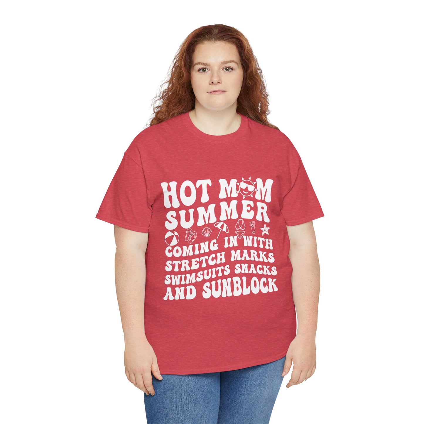 Hot Momma Casual Tee, Fun Graphic Shirt, Perfect Gift for Friends, Family Gatherings, Everyday Wear, Summer Vibes