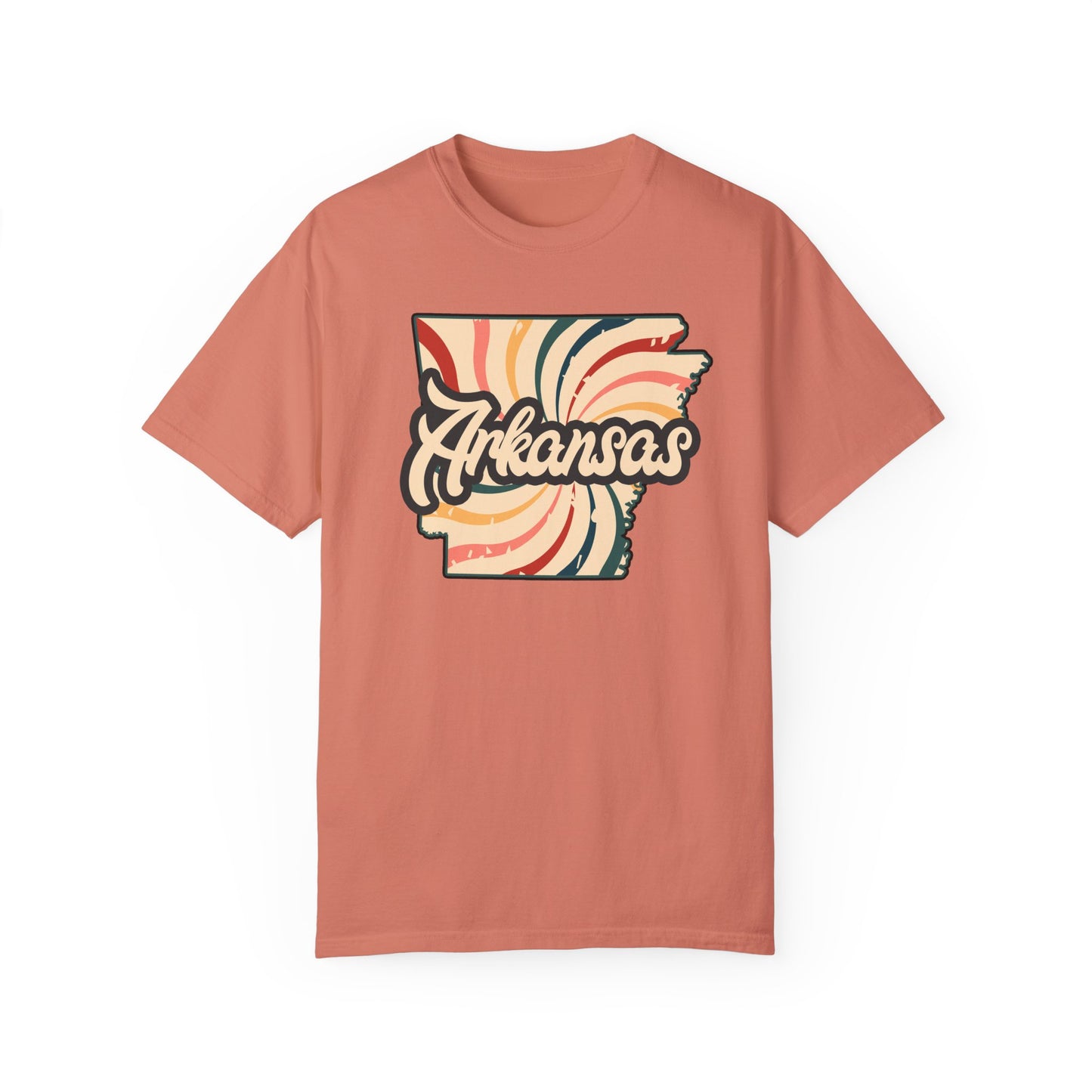 WOOO PIG SOOIE. , Arkansas Retro T-Shirt - Call Those Hogs - Natural State - Fun Summer Tee - Colorful - Razorbacks