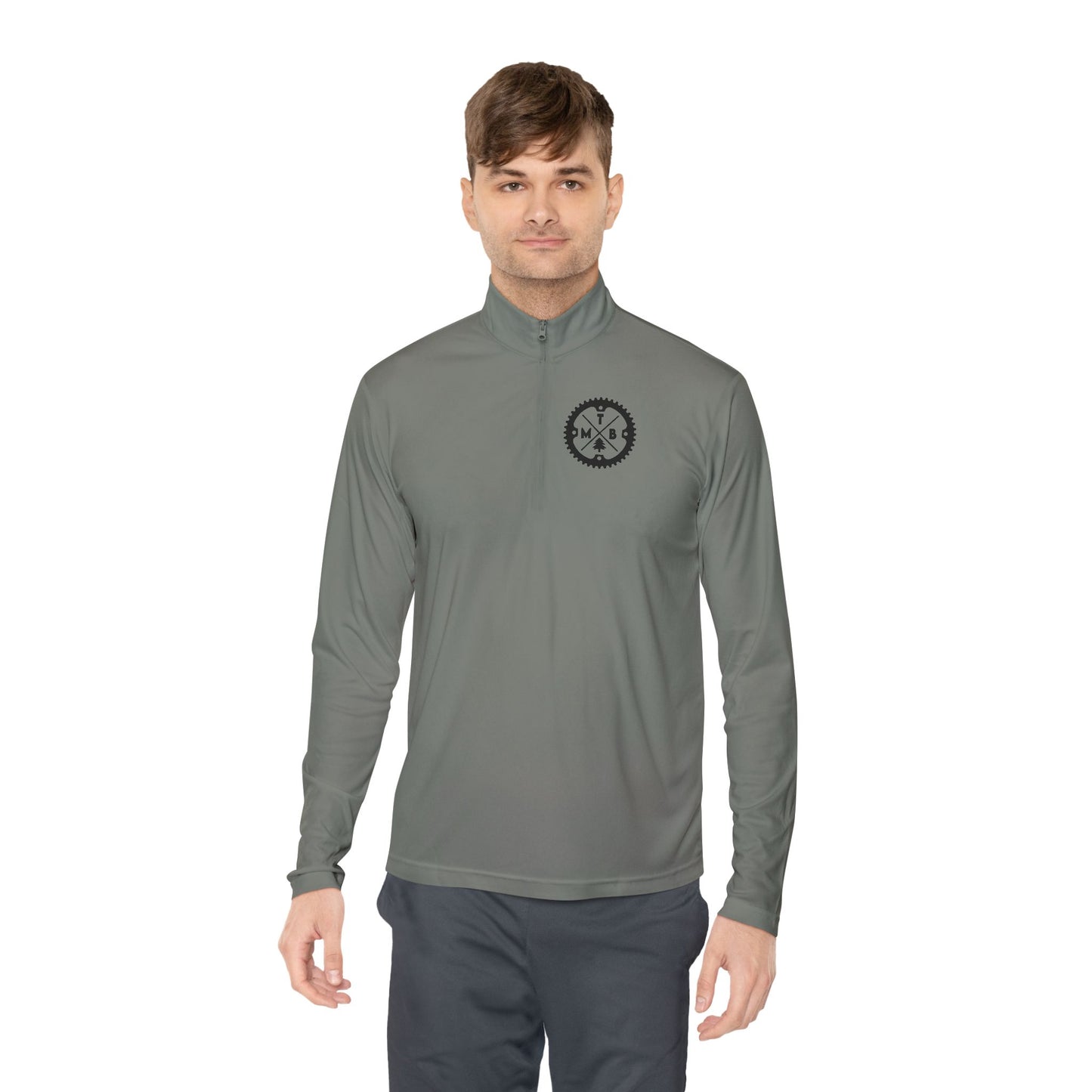 Mountain Biking Unisex Quarter-Zip Pullover - MTB Adventure Gear with Unique Graphic Design, Trails, Streets, Cycling, Biking