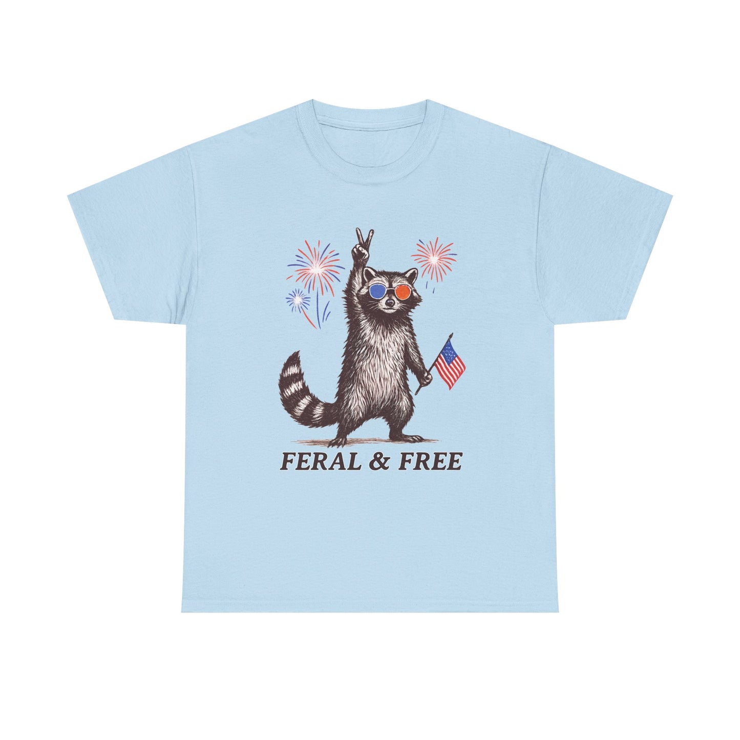 USA Feral and Free Tee~ 4th of July Tshirt, Fourth of July Tee, Independence Day Top, Independence Day Tshirt, Red White and Blue, Patriotic, Flag, America, Merica'