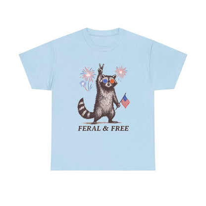 USA Feral and Free Tee~ 4th of July Tshirt, Fourth of July Tee, Independence Day Top, Independence Day Tshirt, Red White and Blue, Patriotic, Flag, America, Merica'