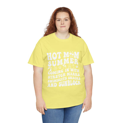 Hot Momma Casual Tee, Fun Graphic Shirt, Perfect Gift for Friends, Family Gatherings, Everyday Wear, Summer Vibes
