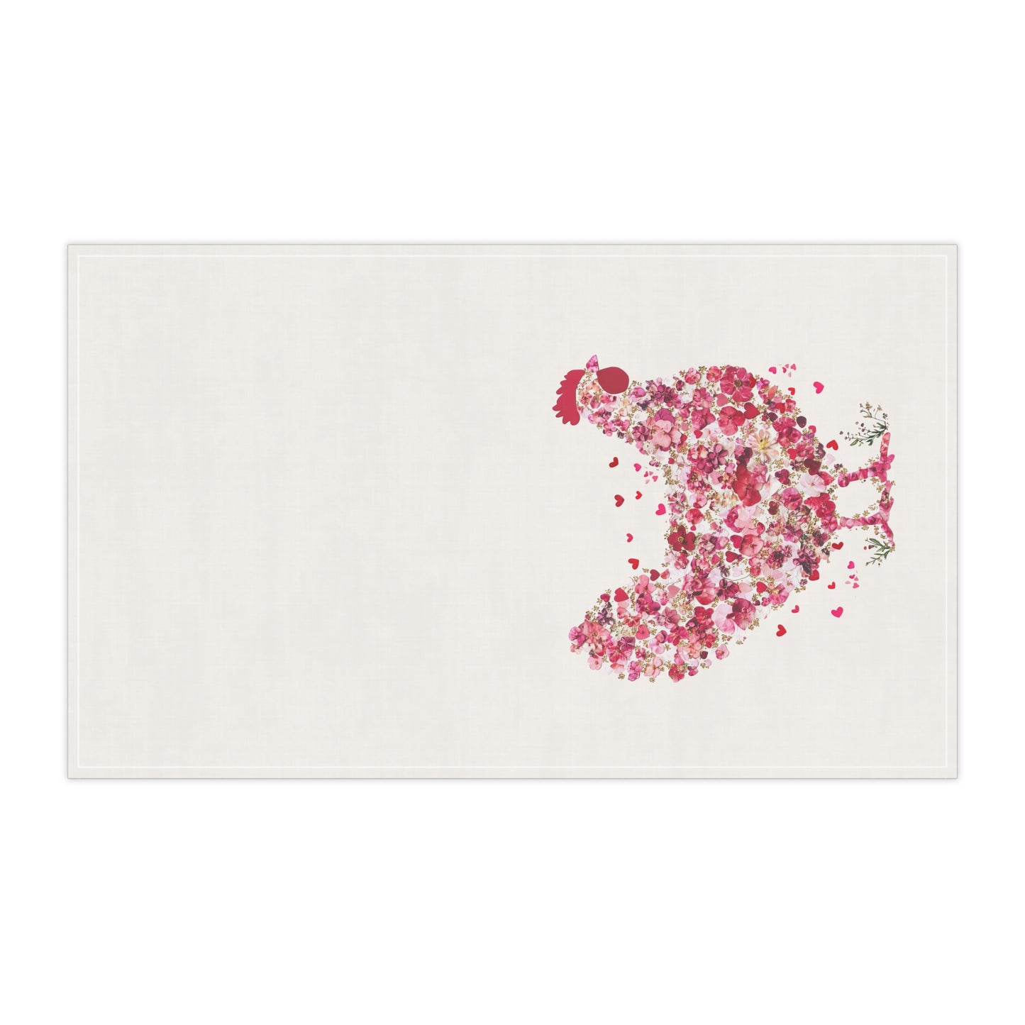 Charming Floral Chicken Tea Towels | Kitchen Decor, Farmhouse Style, Gift for Home Chef, Housewarming, Spring Decor Rooster Towel, Chicken Kitchen