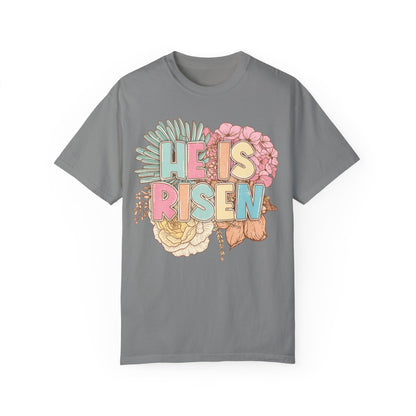 Beautiful Floral "Jesus Has Risen" Easter T-shirt