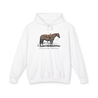 New Pretty Girls Ride Pretty Horses Lightweight Hooded Sweatshirt - Barrel Racer, Horse Lovers, Trail Rides. This will be your favorite- Multiple Colors Available