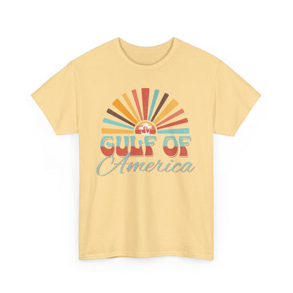 Gulf of America Sunset Tee - Casual Summer Vibe, Beachwear for Vacation, Gift for Travelers, Festival Essential, Retro Graphic Tee, Beach Wea