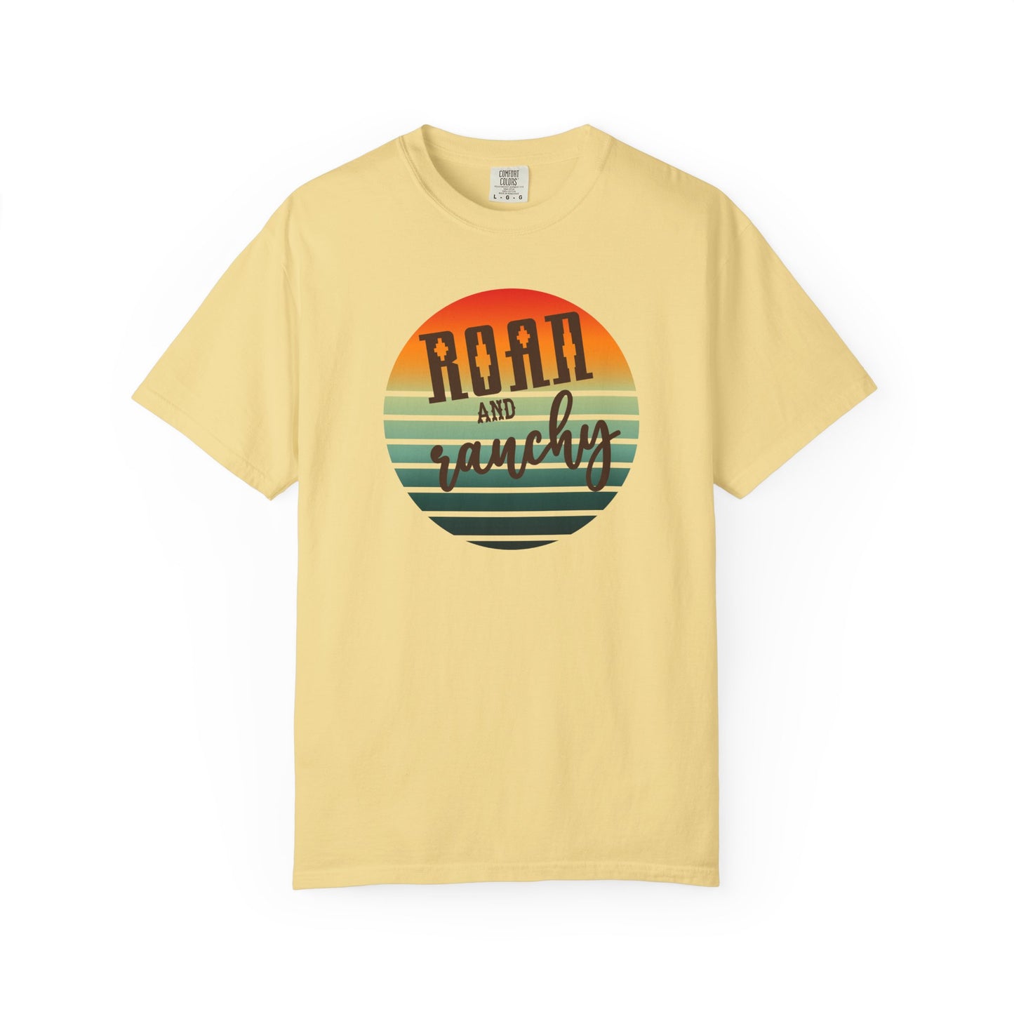 Raon and Ranchy Retro Vibes  Garment-Dyed T-Shirt, Western Style Graphic Tee, Summer Top, Rodeos, Aztec, Popular Tshirt