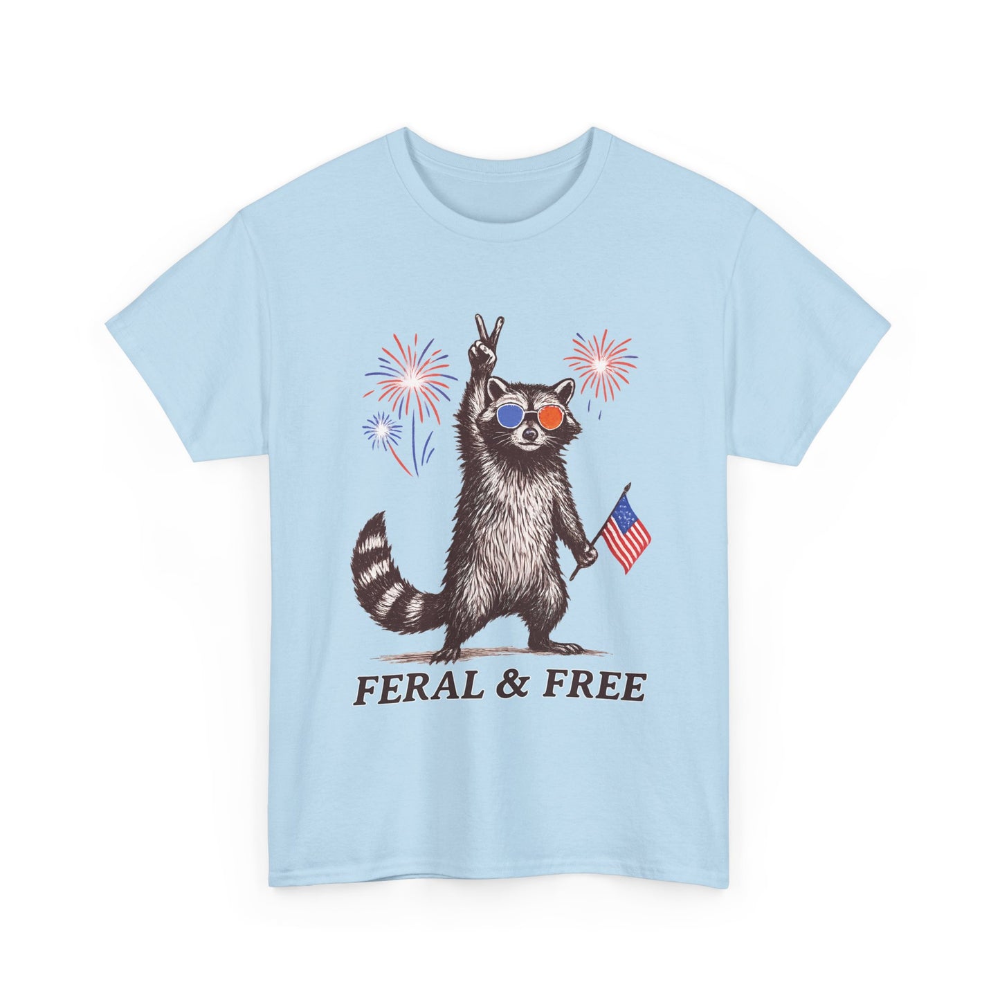 USA Feral and Free Tee~ 4th of July Tshirt, Fourth of July Tee, Independence Day Top, Independence Day Tshirt, Red White and Blue, Patriotic, Flag, America, Merica'