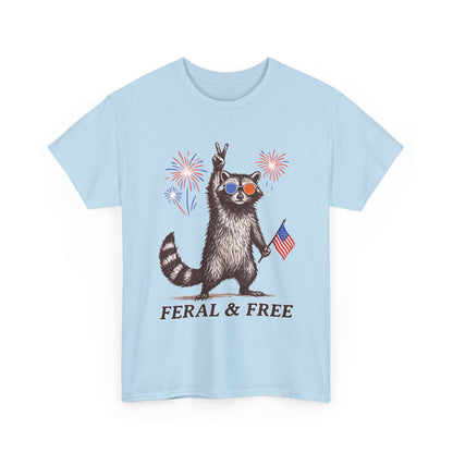 USA Feral and Free Tee~ 4th of July Tshirt, Fourth of July Tee, Independence Day Top, Independence Day Tshirt, Red White and Blue, Patriotic, Flag, America, Merica'