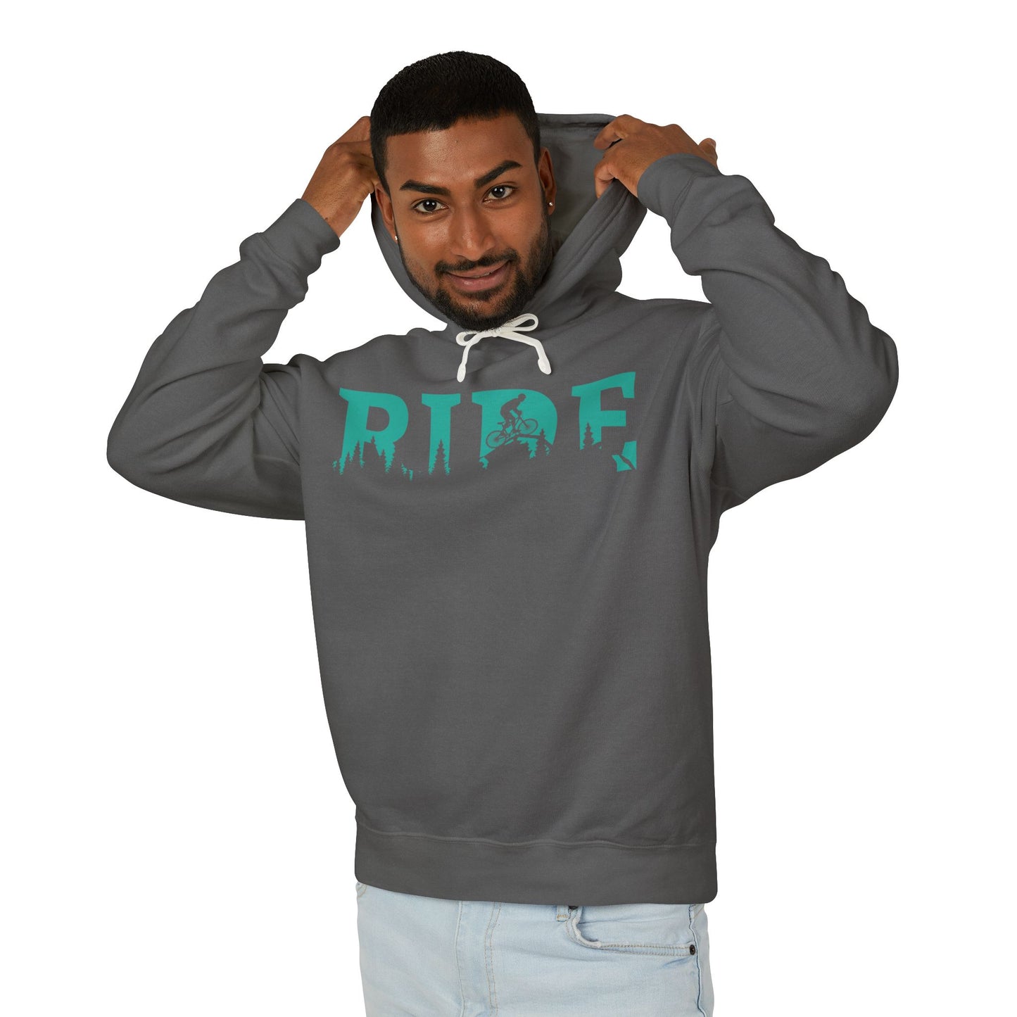 The Ride Mountain Biking Hoodie Comfy Pullover Ride The Trails Lightweight Springtime