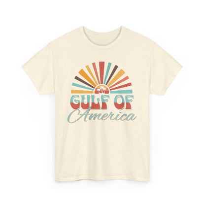 Gulf of America Sunset Tee - Casual Summer Vibe, Beachwear for Vacation, Gift for Travelers, Festival Essential, Retro Graphic Tee, Beach Wea