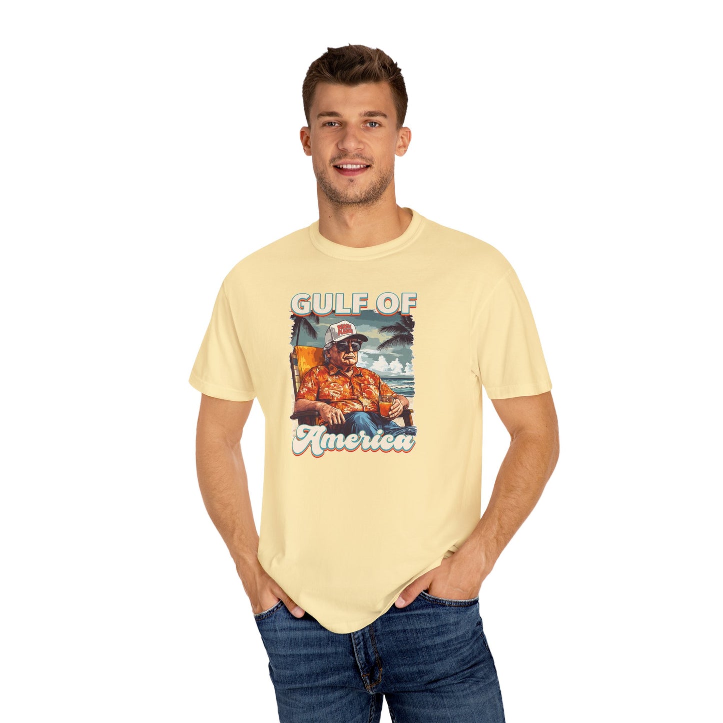 Donald Trump Vintage Gulf of America T-Shirt - Relaxed Fit Unisex Tee Gulf Of America Patriotic Tee, Gulf of America Shirt Est 2025