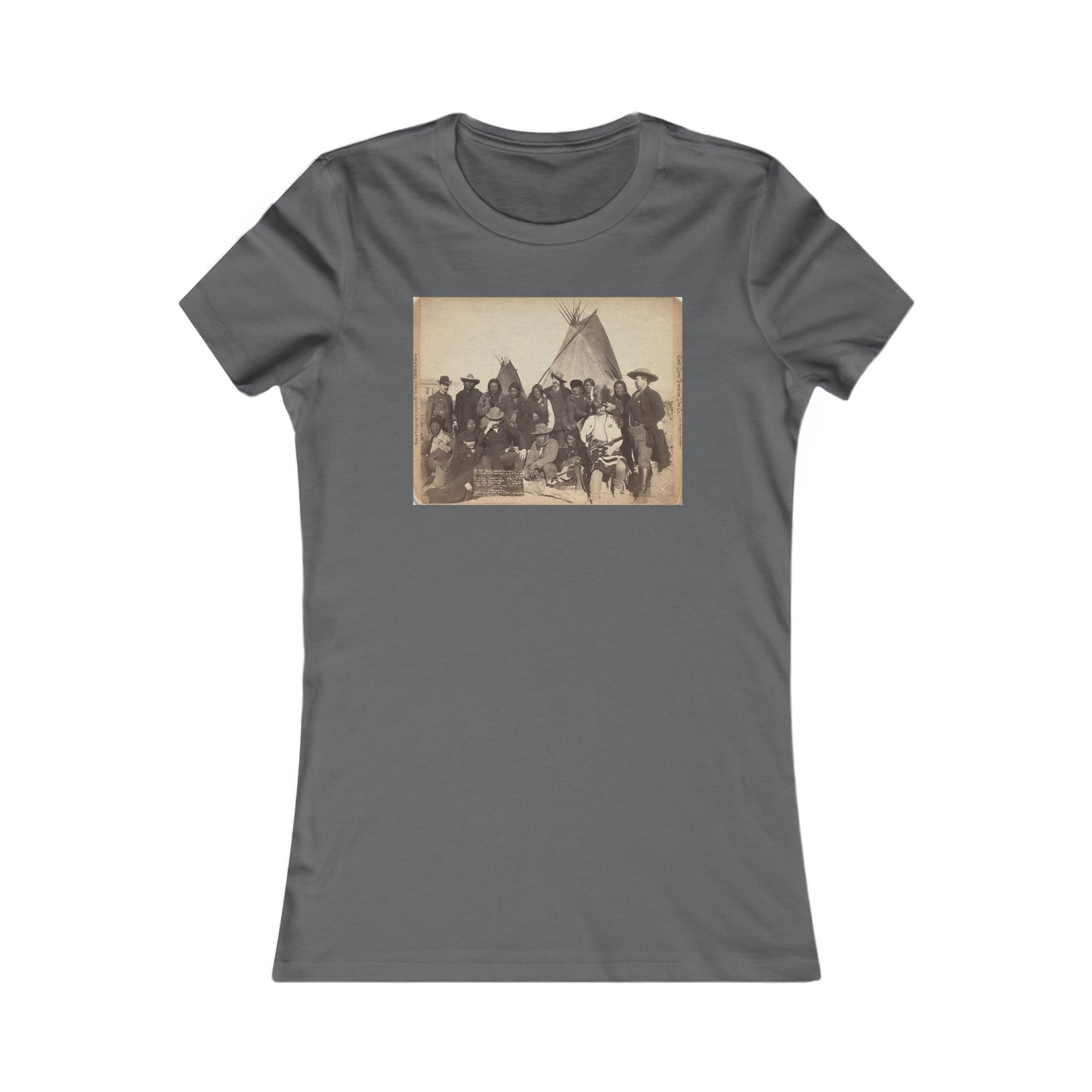 Wild West Vintage Buffalo Bill and Indian Chiefs 1891 photo  Bella Canvas Women's Favorite Tee