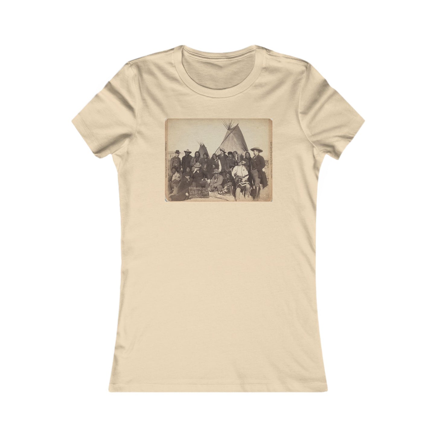 Wild West Vintage Buffalo Bill and Indian Chiefs 1891 photo  Bella Canvas Women's Favorite Tee