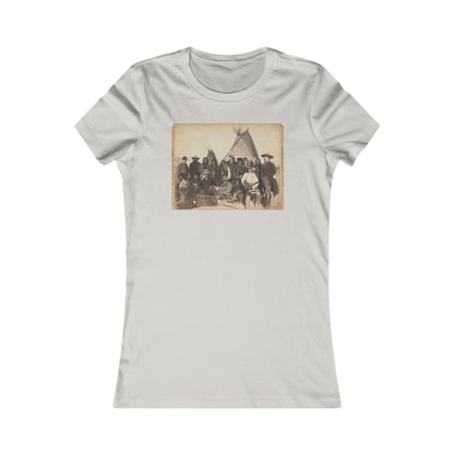 Wild West Vintage Buffalo Bill and Indian Chiefs 1891 photo  Bella Canvas Women's Favorite Tee