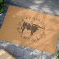 Western Longhorn Design Doormat, Farmhouse Welcome Mat, Home Décor Gift, Cow Print Entrance Rug, Unique Housewarming Present, Outdoor Rug