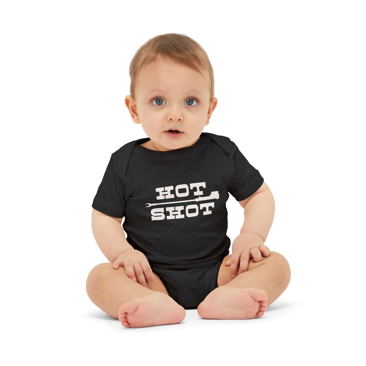 Cute 'Hot Shot' Infant Jersey One Piece for Baby Boys or Girls, Onesie Farmer Cattle Rancher Western Unisex Multiple Colors to Choose From