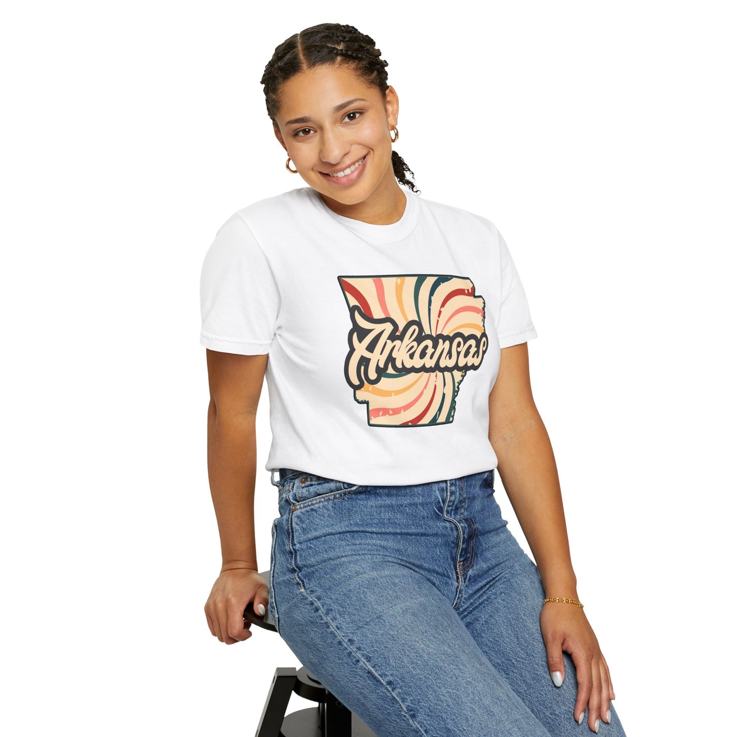 WOOO PIG SOOIE. , Arkansas Retro T-Shirt - Call Those Hogs - Natural State - Fun Summer Tee - Colorful - Razorbacks