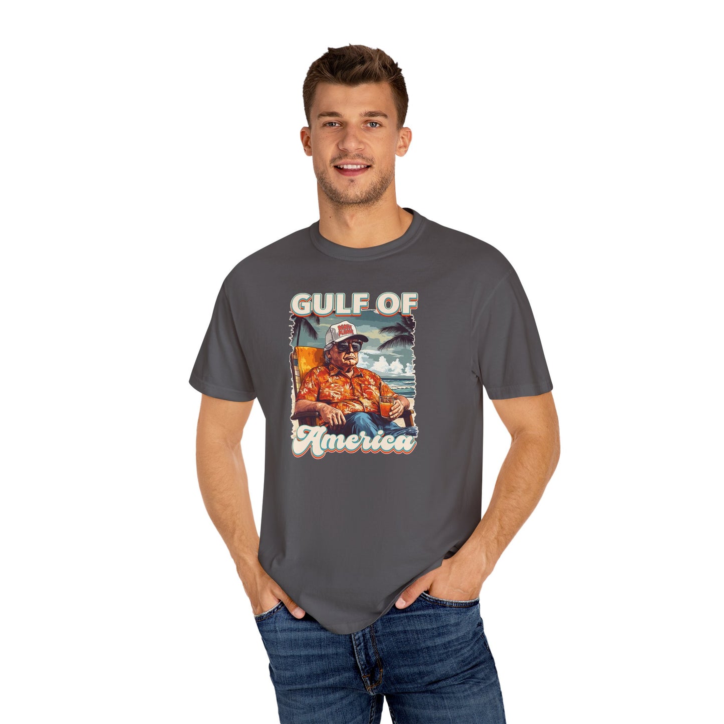 Donald Trump Vintage Gulf of America T-Shirt - Relaxed Fit Unisex Tee Gulf Of America Patriotic Tee, Gulf of America Shirt Est 2025