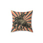 Bronc Buster Cowboy Decorative Spun Polyester Square Pillow