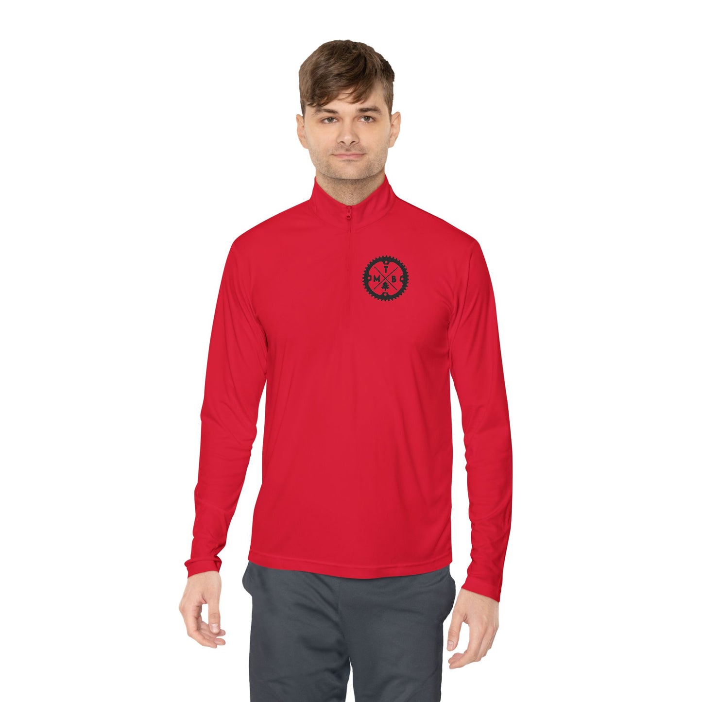Mountain Biking Unisex Quarter-Zip Pullover - MTB Adventure Gear with Unique Graphic Design, Trails, Streets, Cycling, Biking