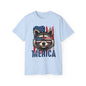 Feral Merica'  Raccoon Tee - Unisex Cotton T-Shirt for 4th of July, Independence Day Tee, Fourth of July, July 4th Tshirt, American Flag, Patriotic Tee