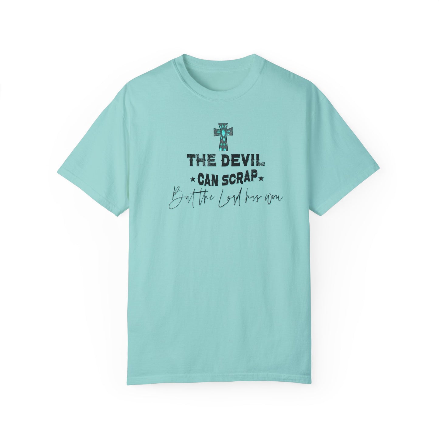 Turquoise Cross Unisex T-shirt - The Lord has Won