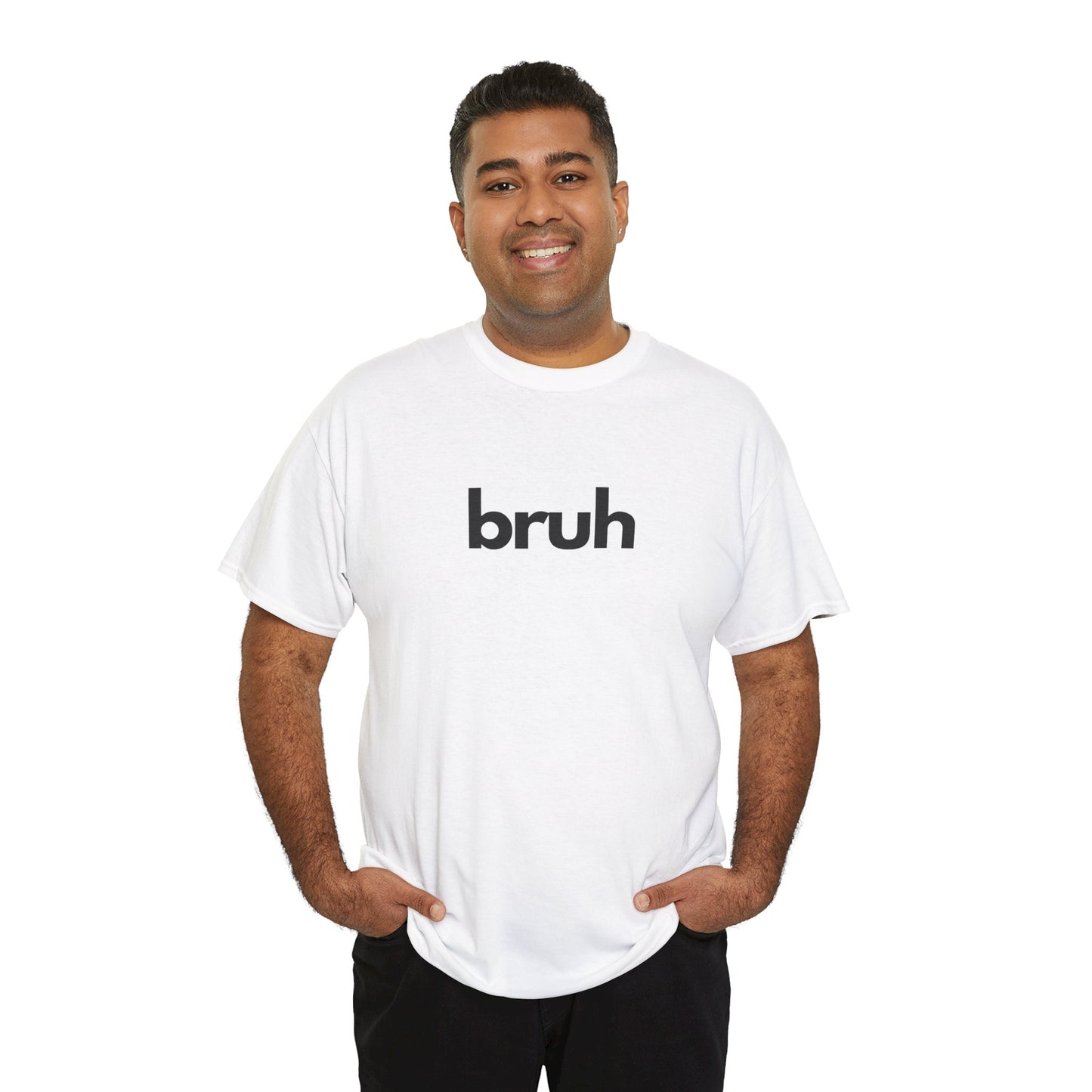 Yo Yo! BRUH.......Funny 'bruh' Unisex Heavy Cotton Tee - Casual Graphic Shirt for Everyday Wear Simple  9 Great Colors Mothers Fathers Day