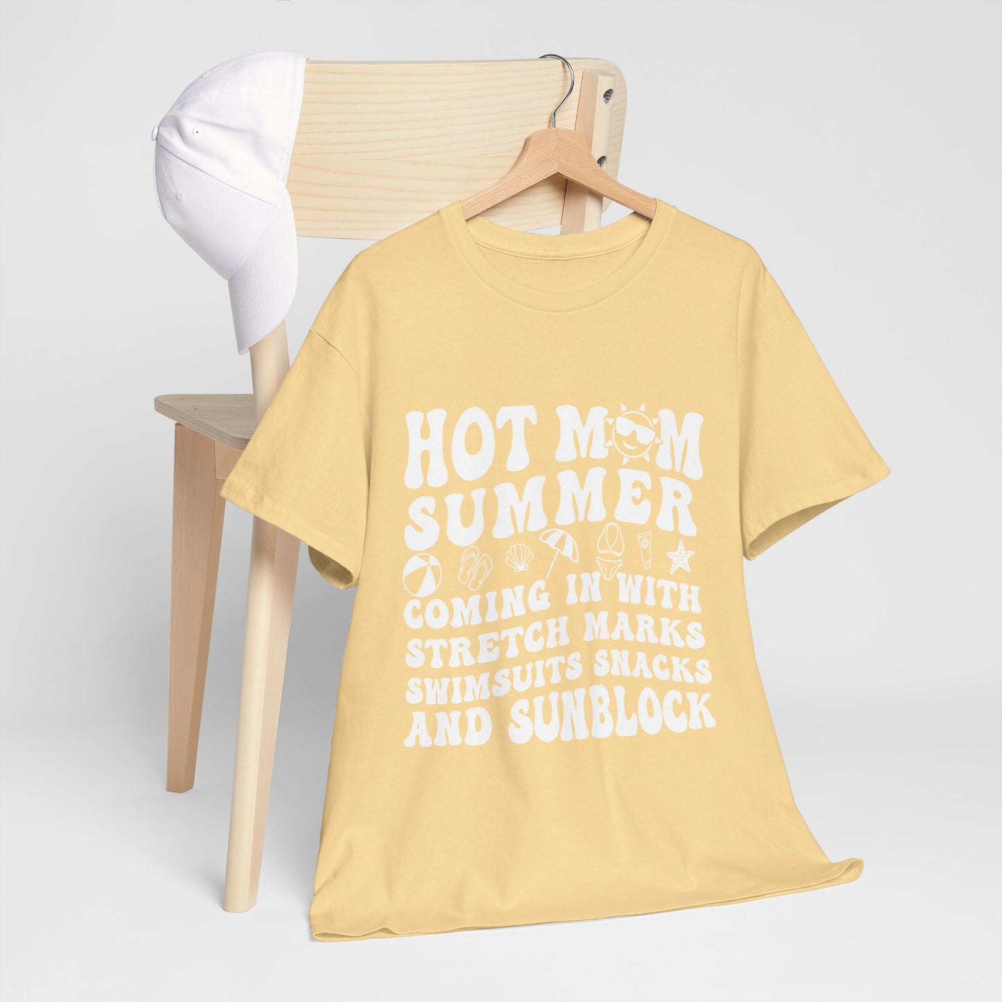 Hot Momma Casual Tee, Fun Graphic Shirt, Perfect Gift for Friends, Family Gatherings, Everyday Wear, Summer Vibes