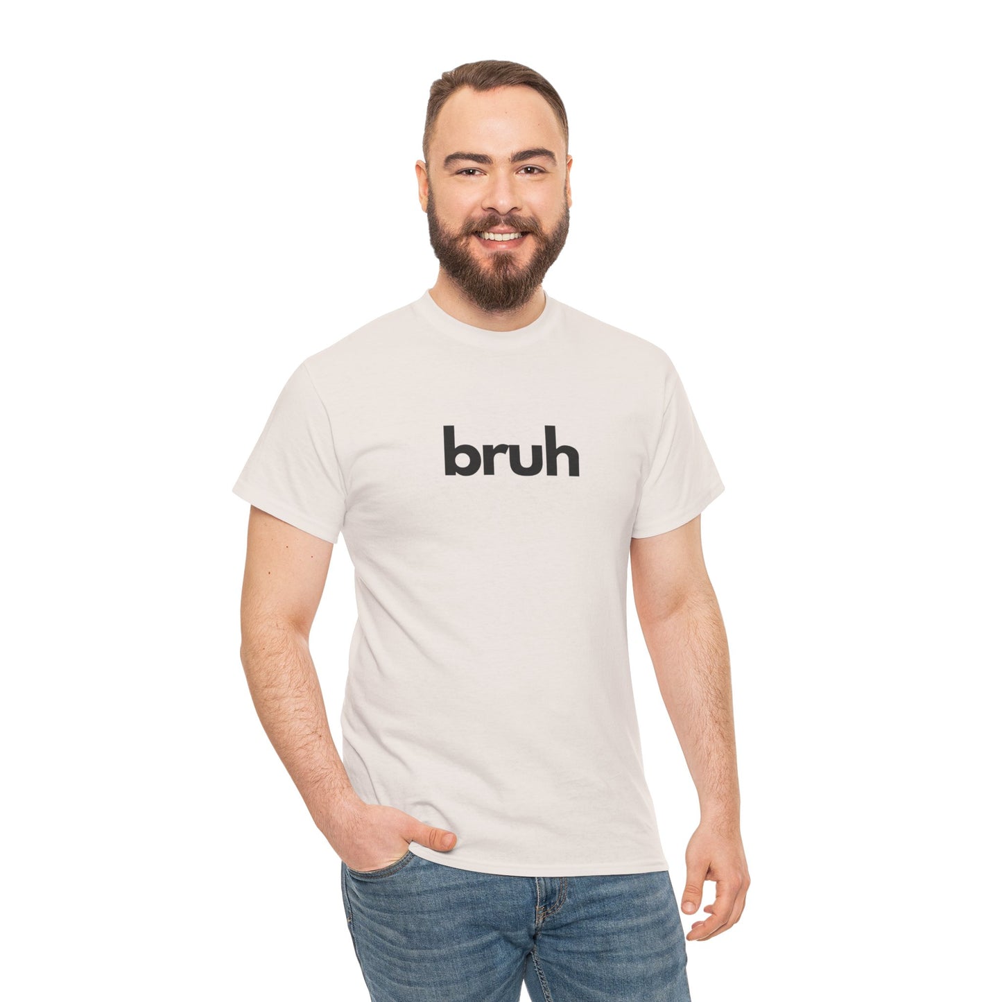 Yo Yo! BRUH.......Funny 'bruh' Unisex Heavy Cotton Tee - Casual Graphic Shirt for Everyday Wear Simple  9 Great Colors Mothers Fathers Day