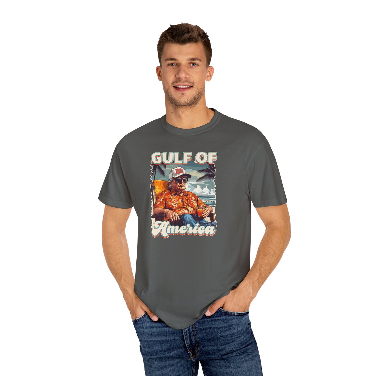 Donald Trump Vintage Gulf of America T-Shirt - Relaxed Fit Unisex Tee Gulf Of America Patriotic Tee, Gulf of America Shirt Est 2025