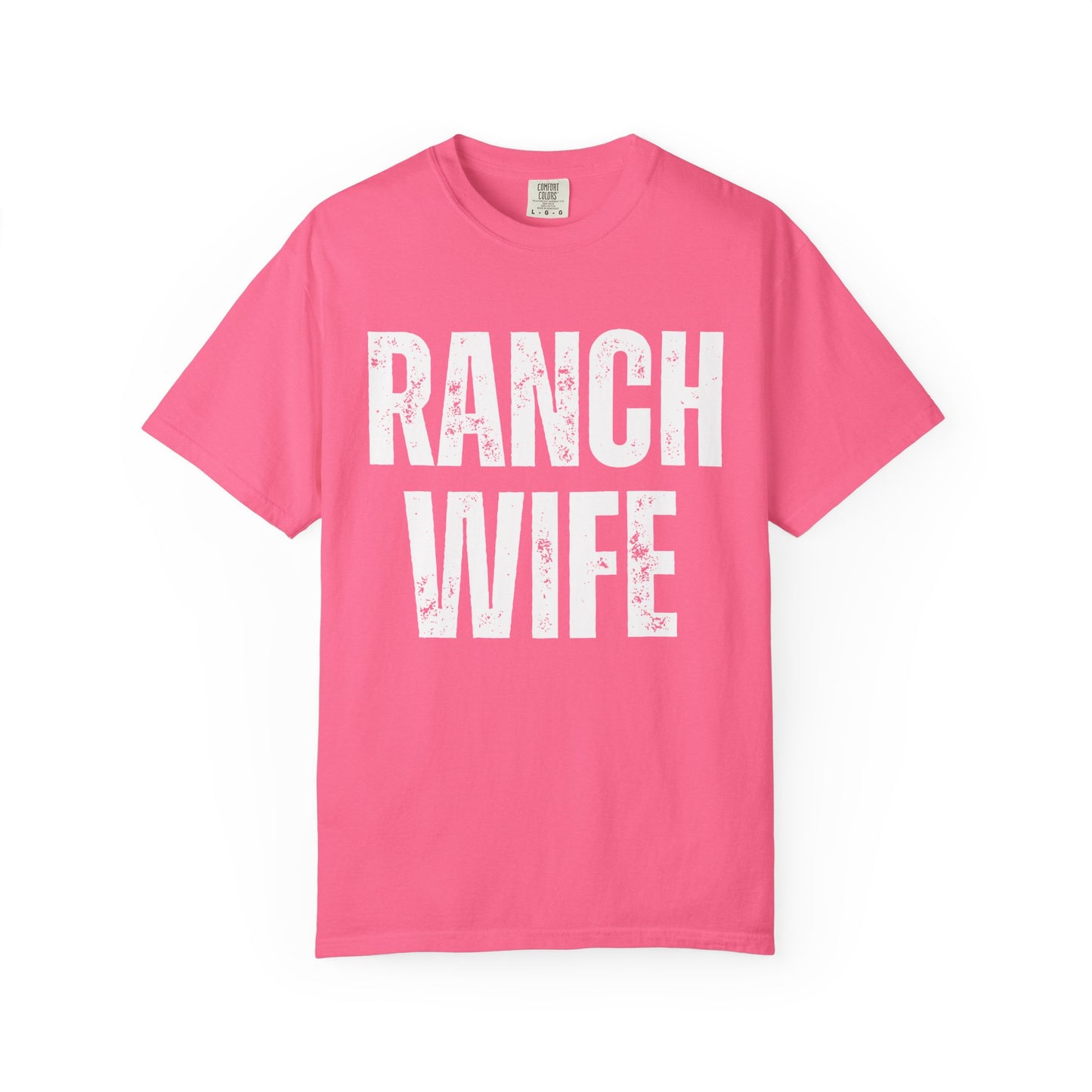 Distressed Retro Chic Ranch Wife T-Shirt, Western Tee for Farm Girls,  Ranch Life Style Shirt, Perfect for Rodeos Casual