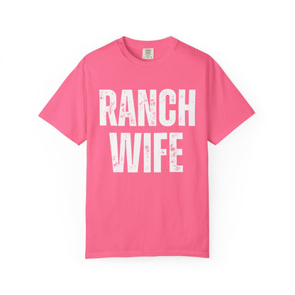 Distressed Retro Chic Ranch Wife T-Shirt, Western Tee for Farm Girls,  Ranch Life Style Shirt, Perfect for Rodeos Casual