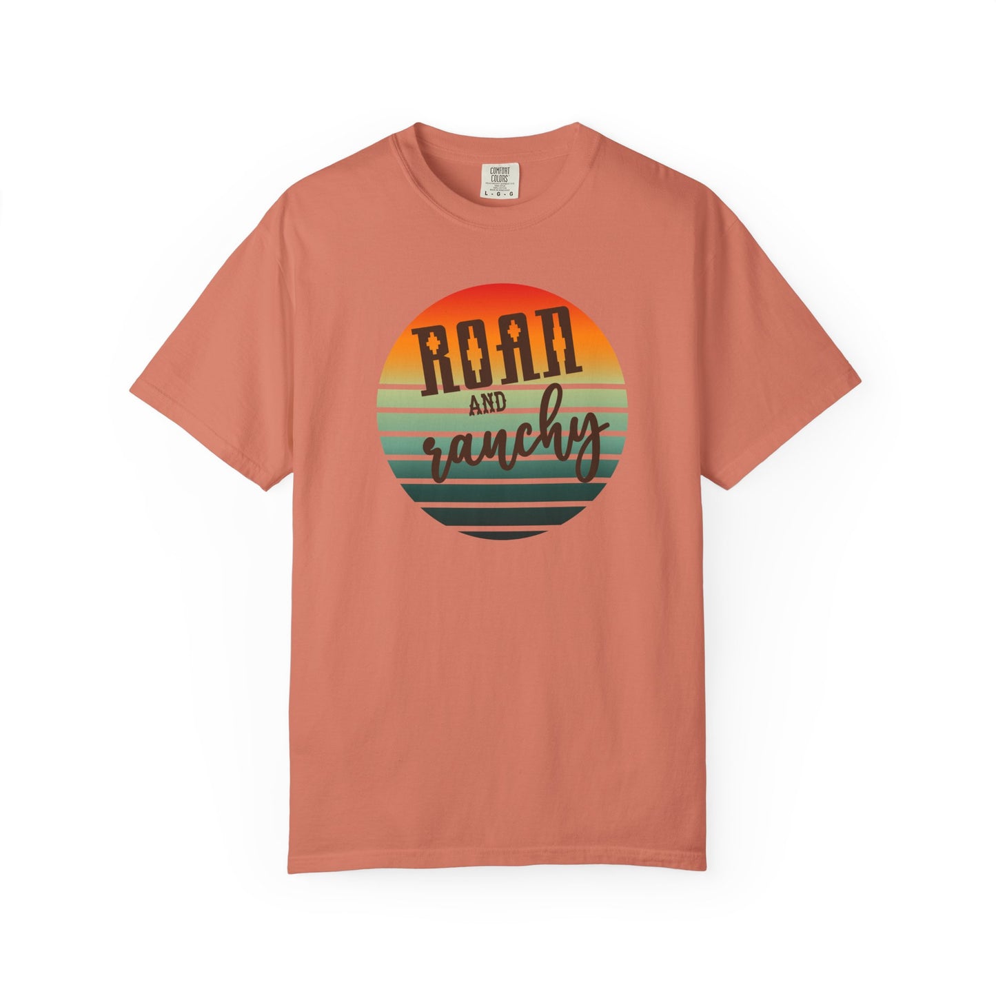 Raon and Ranchy Retro Vibes  Garment-Dyed T-Shirt, Western Style Graphic Tee, Summer Top, Rodeos, Aztec, Popular Tshirt