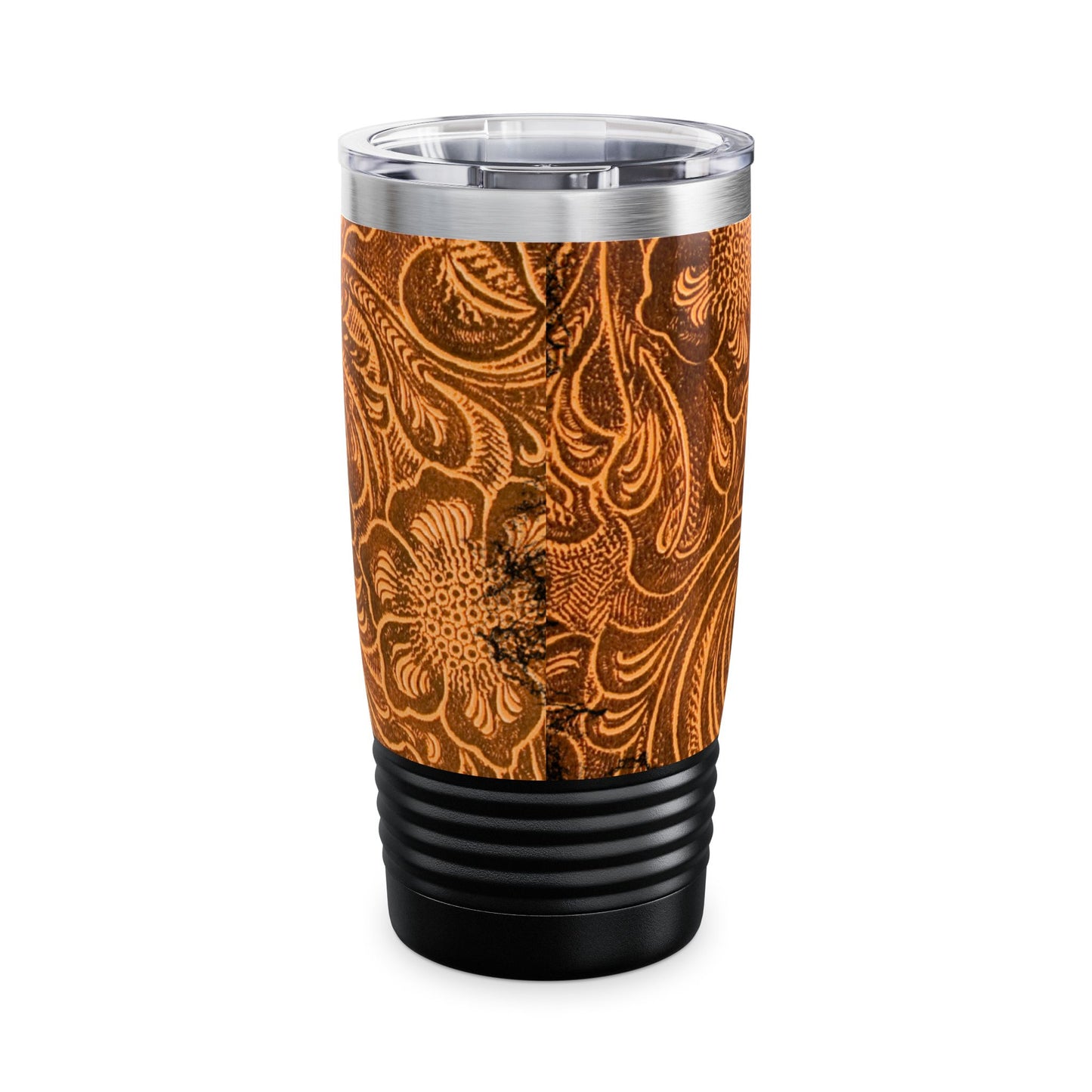 Vintage Leather Look Ringneck Tumbler | Western Style Travel Mug, Leather Gift,  Coffee Mug, Leather Stamped, Tooled Leather Look, Great Fathers Day Gift