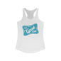 New The Creek is Calling ... Creek Time Racerback Tank, Summer Tank Top, Turquoise Graphic Design, Distressed, Vintage Vibe,