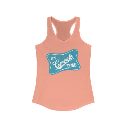 New The Creek is Calling ... Creek Time Racerback Tank, Summer Tank Top, Turquoise Graphic Design, Distressed, Vintage Vibe,