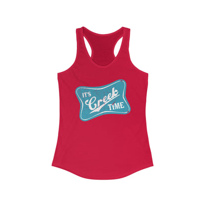New The Creek is Calling ... Creek Time Racerback Tank, Summer Tank Top, Turquoise Graphic Design, Distressed, Vintage Vibe,