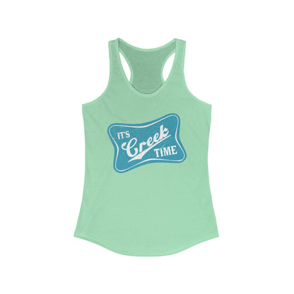New The Creek is Calling ... Creek Time Racerback Tank, Summer Tank Top, Turquoise Graphic Design, Distressed, Vintage Vibe,