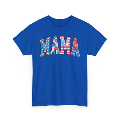 New Patriotic Mama Tee, 4th of July Cotton Shirt,  4th of July, Independence Day Outfit, Casual Summer Wear, Family Reunion