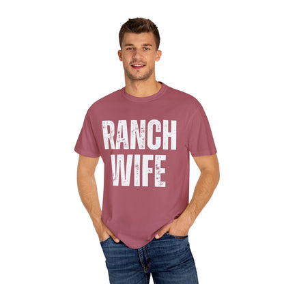 Distressed Retro Chic Ranch Wife T-Shirt, Western Tee for Farm Girls,  Ranch Life Style Shirt, Perfect for Rodeos Casual