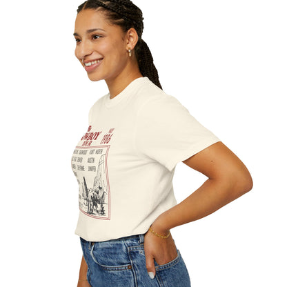 Vintage Cowboy Tour Unisex T-shirt - 1986 Cattle Drive Nostalgic