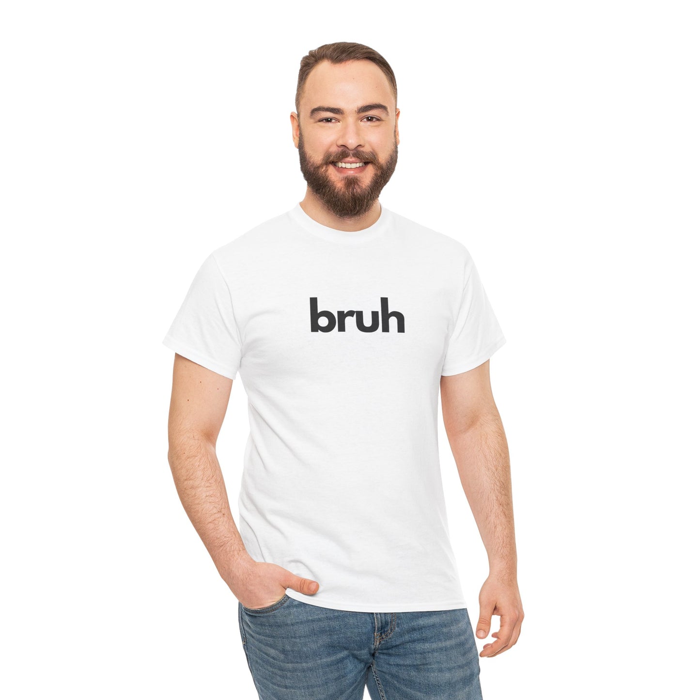 Yo Yo! BRUH.......Funny 'bruh' Unisex Heavy Cotton Tee - Casual Graphic Shirt for Everyday Wear Simple  9 Great Colors Mothers Fathers Day