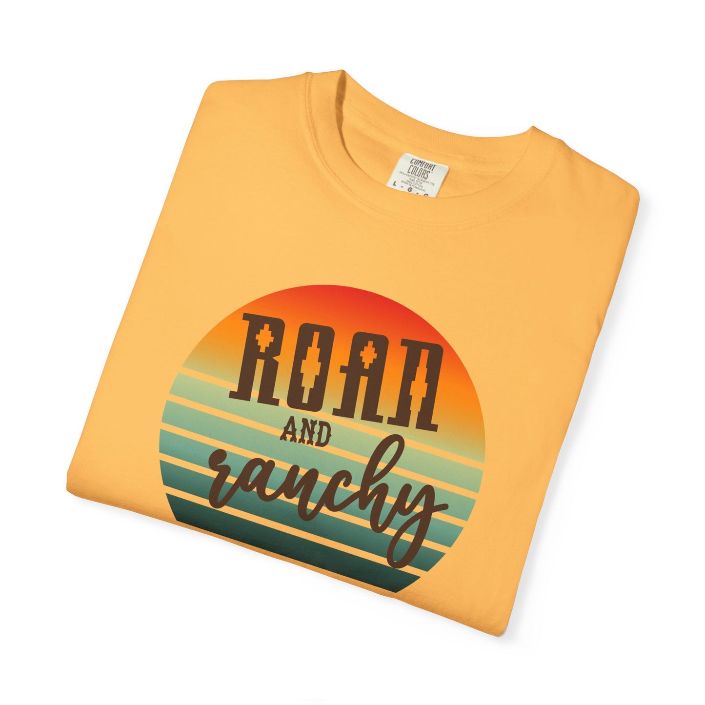 Raon and Ranchy Retro Vibes  Garment-Dyed T-Shirt, Western Style Graphic Tee, Summer Top, Rodeos, Aztec, Popular Tshirt