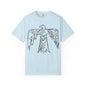American Indian Thunderbird Grunge Unisex Garment-Dyed T-Shirt with Artistic Design, Casual Wear, Boho Style,  Graphic Tee, Eco-Friendly Fashion, Unique Gift For Her